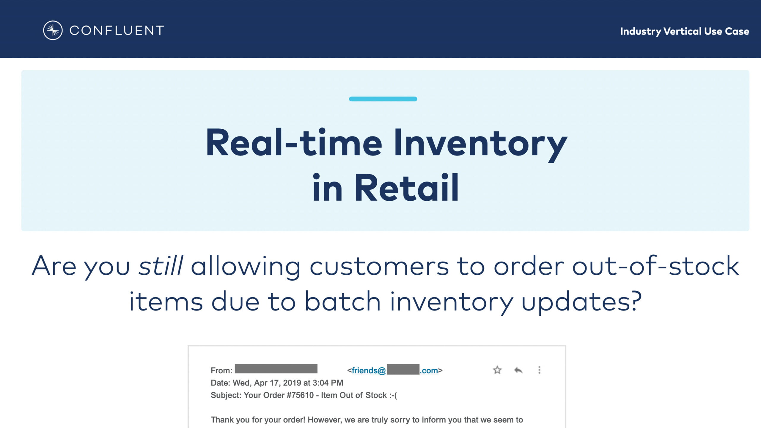 Real-time Inventory in Retail